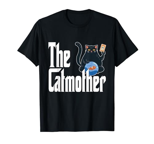 Funny Cat Mom Catmother Crazy Black Cat Mother Kitty Mommy T-Shirt