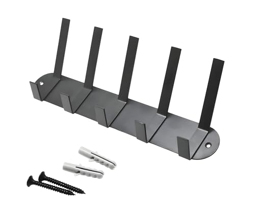 Perchero negro resistente de diseño minimalista en metal duradero de 30 cm