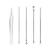YSJJZRL 4/5/7 Pcs-1 Set Acne Blackhead Remover Tweezers Beauty Health Cell Pimples Needles Clips (Bending Clip-5 Pcs/1 Set)
