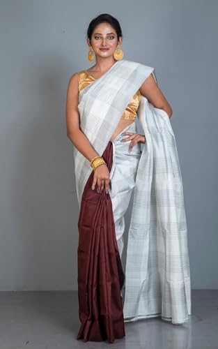 Bengal looms India Weaves of Elegance bishnupuri silk saree in katan silk – image 4
