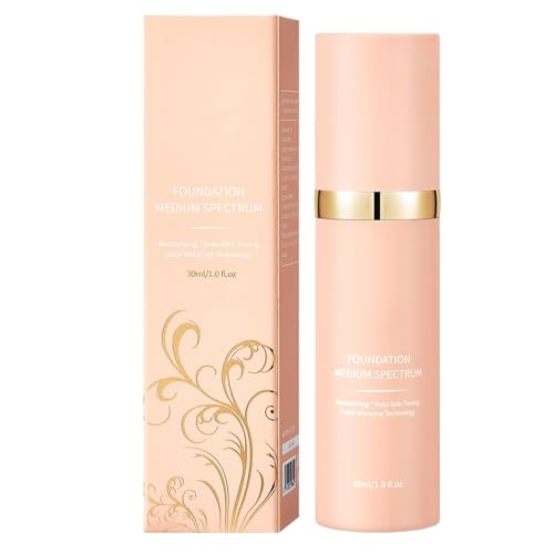 カラーチェンジファンデーション メイクアップ | 30ミリライトウェイトファンデーション | 自然な仕上がりの肌カバー 女性用 日常メイク トラベル パーティー | 快適な使用感 軽量設計 素肌感 メイク効果 時短 | 持ち運び便利 多機能コスメティック