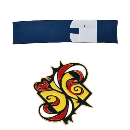 VNYIGDJS SK8 the Infinity Reki Headband + Pin, 1 Set, 2 Pieces, Hair Accessory for Cosplay Enthusiasts