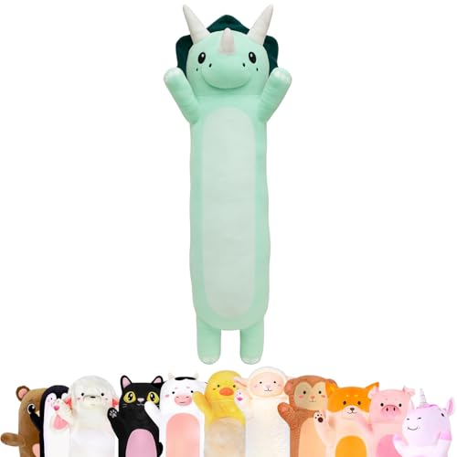 Cuddle Paws Dinosaur Plush Body Pillow for Kids | Long Stuffed Animal Cuddle Pillow | Soft Hugging Toy | Plushie Gift for Girls & Boys | Long Plush Body Pillow for Sleep & Comfort | Medium 35 Inches