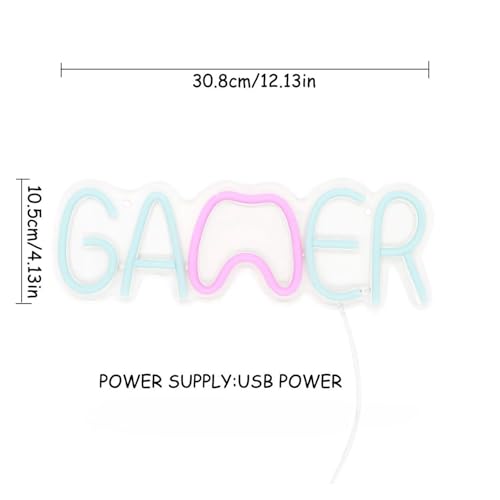 Panneau néon LED pour gamer veilleuse de bureau USB
