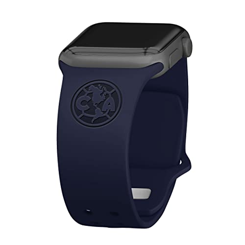 Affinity Bands Club America Engraved Silicone Sport Band Compatible with Apple Watch (42/44/45mm Navy)