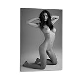 COBSLIN Model Emily Ratajkowski Sexy Art Poster Room Aesthetic Poster Canvas Poster Bedroom Decor Office Room Decor Gift Frame-style 12x18inch(30x45cm)