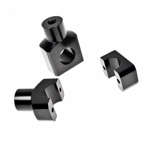Riser Guidon 25mm en Aluminium CNC Noir pour Moto Cruiser et Custom