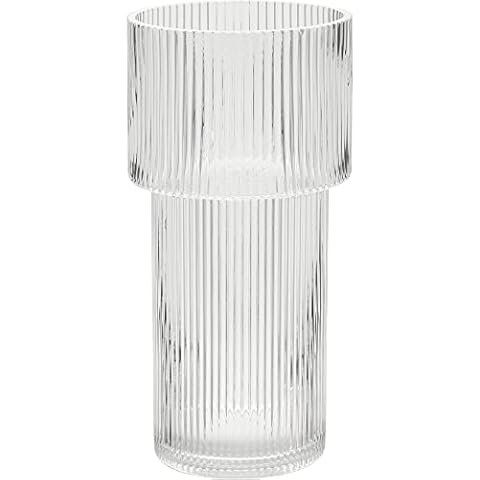 Westwing Glas-Vase Lija mit geriffelter Oberfläche Cover