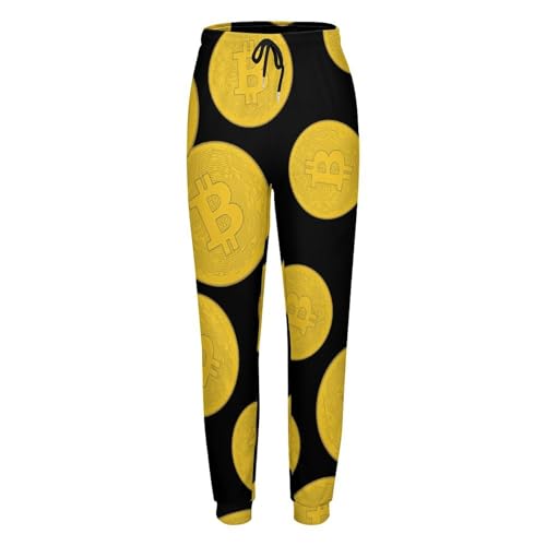 Bitcoin Prints Artwork Women's Sweatpants Casual Athletic Joggers Trouser Drawstring Lounge Pants with Pockets - Image 4
