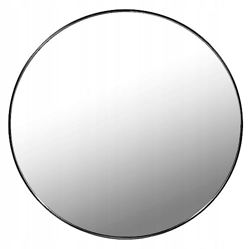 thumbnail: BD ART Ronde Wandspiegel 80 Cm - Zwarte Elegante Houten Lijst, Modern Design