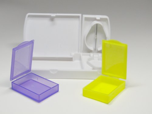 Pastillero pastillas tarro de cristal con 2 extraíbles asas para compartimentos und separatem partir pastillas Cover