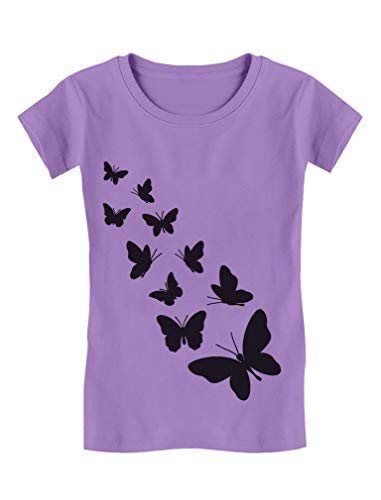 Tstars Butterfly Graphic Shirt Girls Summer Toddler Kids Girls' Fitted T-Shirt
