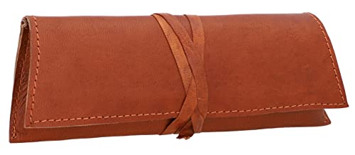 Gusti Petite Trousse Felix – Étui en Cuir Haut De Gamme avec Fermeture À Enroulement pour L'École, Le Bureau Ou L'Université – Étui À Crayons Et...