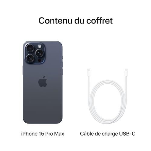 Apple iPhone 15 Pro Max (256 Go) - Titane Bleu