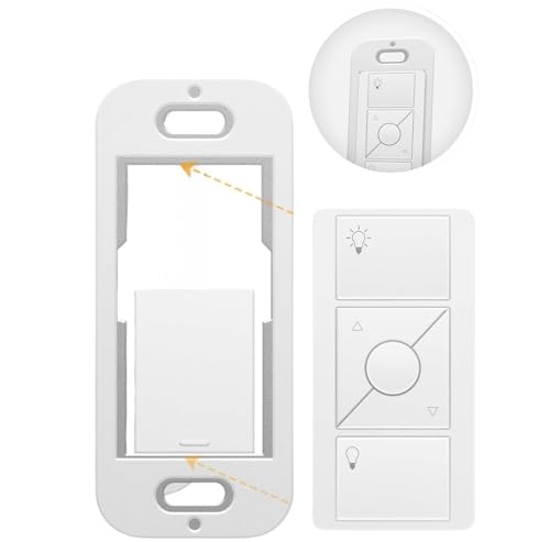 SplashNColor Wallplate Brackets for Lutron Caseta Pico Remote 1-Pack Seamless Remote Snap-in Installation Wall Bracket for Lutron Smart Switch Durable Wall Mount Design for Lutron Pico Remote