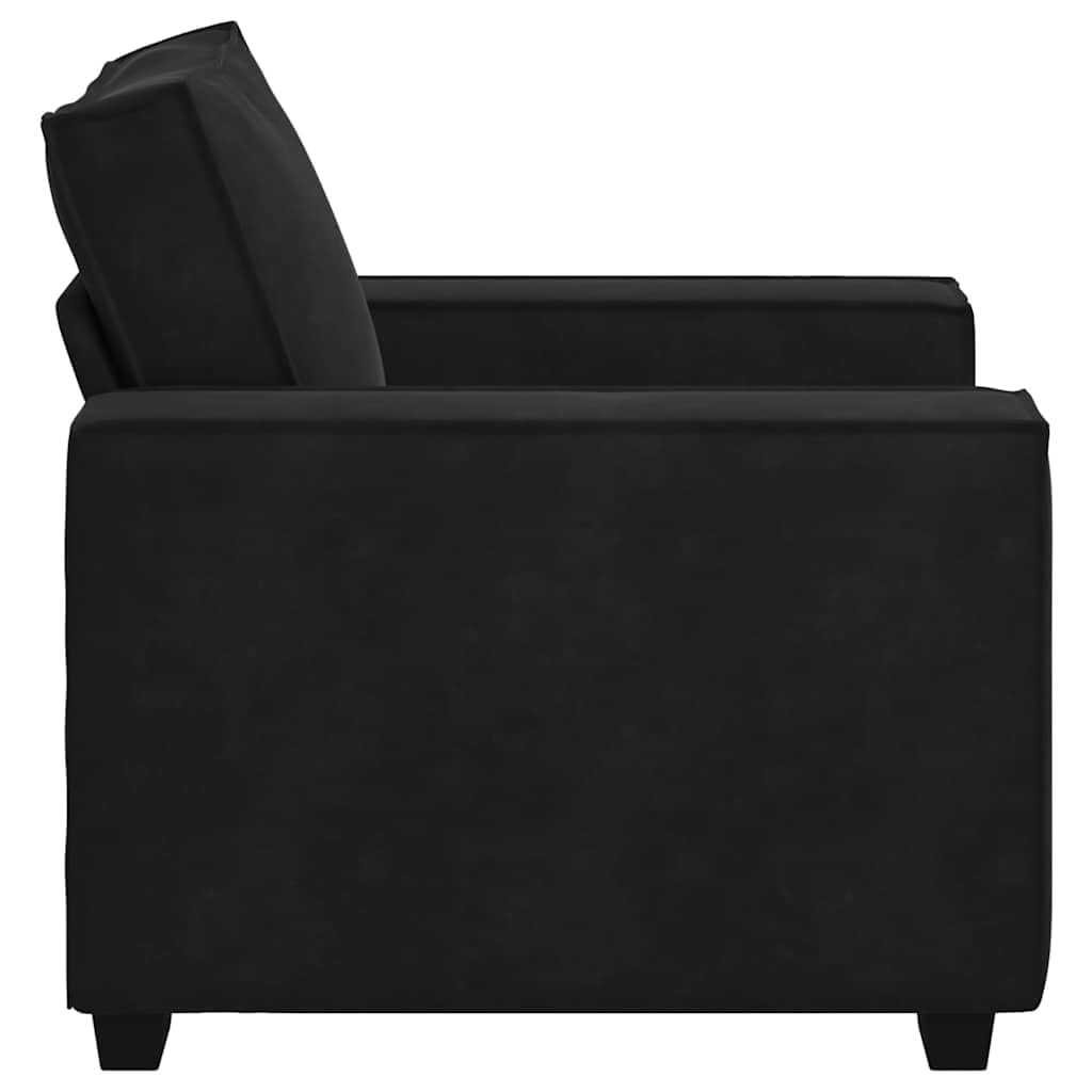 vidaXL Sofa Fotel Czarny 100x78x84 cm Aksamit
