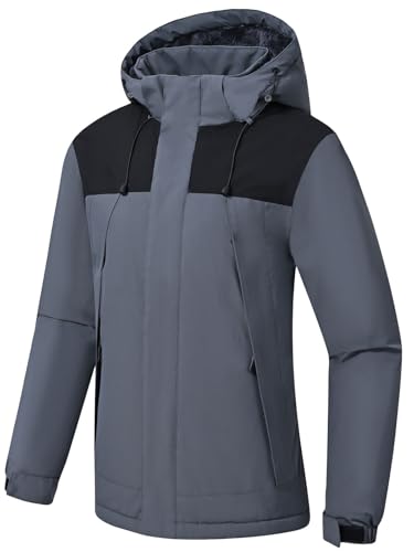 Pdbokew Women's Skiing Snowboarding Jackets Fleece Hood Mountain Snow Coat3