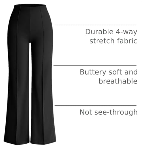 Image of OQQ Women Wide Leg Pants High Waist Casual Pants Fall Clothes Outfits