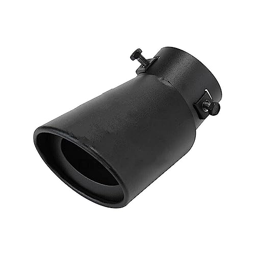 Tubo de escape universal para coche en acero inoxidable negro mate
