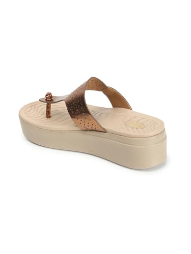Image of ELLE Women's Perforated Platform heel Sandals