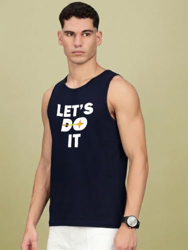Image of Lux Nitro Men's Sleeveless Gym Tank Top Combed Cotton | Scoop Neck Athletic Vest | Ultra-Soft, Tag-Free, Urban Fitness Wear