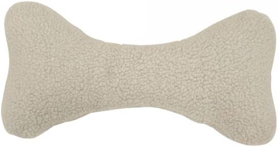 Carolina Pet Sherpa Bone Shaped Pillow/Toy for Pets, Large, Natural