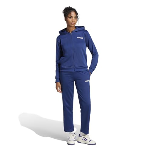 adidas Damen Essentials Linear Track Suit, Dark Blue, XS – Ansicht 3