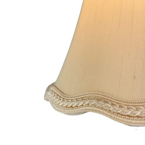 Image of Royal Designs, Inc. Scalloped Bell Designer Lamp Shade, Round Clip Fitter, DSO-83RC-8WH, 4 x 8 x 7.25, White