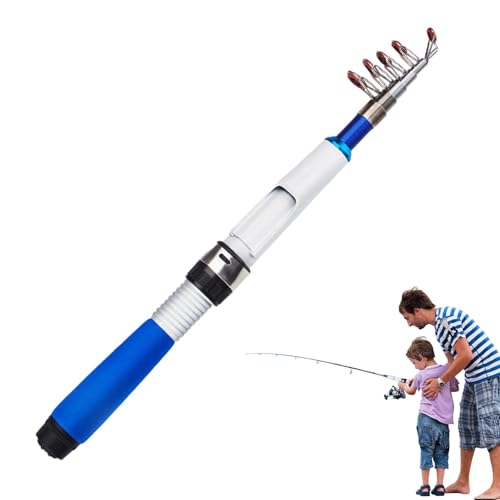 Canne à pêche en casting télescopique portable pour mer et voyage