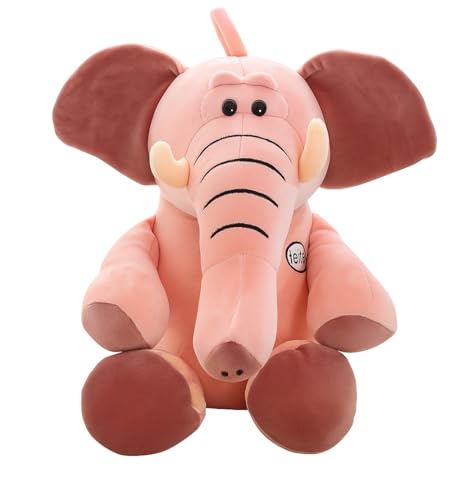 Image of Baby Elephant Soft Toy 25 cm Cuddle Plush Ele Stuffed Pink Animal Teddy Bear Car Hanging Toy for Baby, Girls, Boys, Kids, Adults, Girlfriend, Birthday Gift, Nursery, Room Decoration