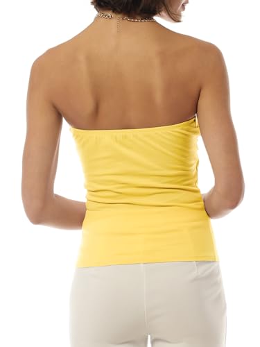 Image of MixMatchy Women's Stretchy Strapless Tube Top Y2K Bandeau Top