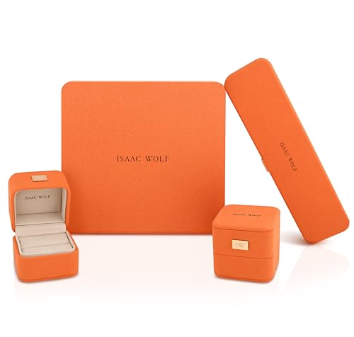 ISAAC WOLF 14K Gold Moissanite Band Rings Half Eternity Band Women Promise Ring