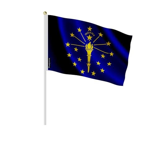 Drapeau Indiana 14x21cm en lot de 100 pièces pour événements et défilés