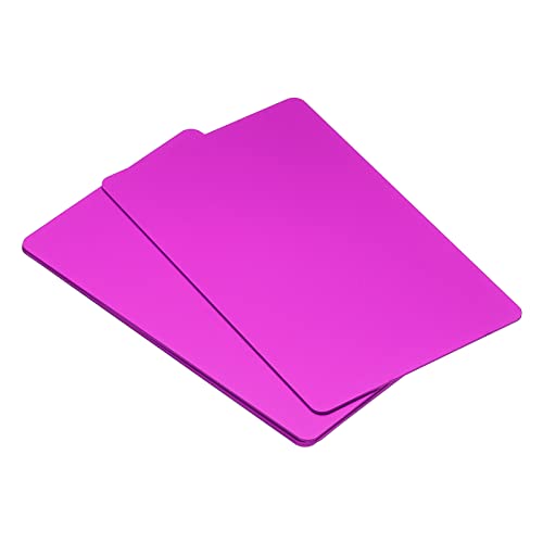 Tarjetas de visita de metal PATIKIL moradas, placas de aluminio anodizado de alta gama