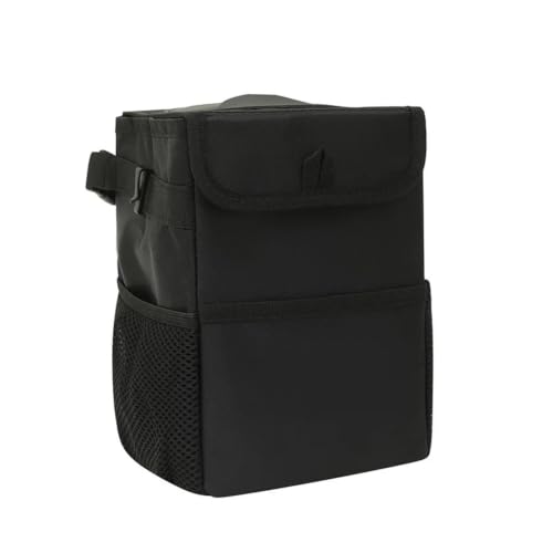 Organizador para asiento trasero con papelera integrada y bolsillos de malla