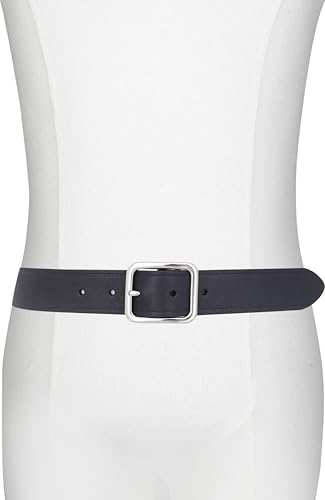 Vince Men's 1.5 Inch Flat Pebble Belt with Heat Crease2