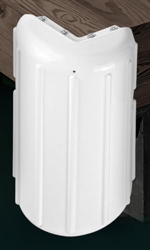 JYINCPED Corner Dock Bumper Fender Boat Dock Corner Bumpers Marine Fenders Guard Inflatable Protection Soft UV-Resistant Marine-Grade Vinyl Stainless Steel Mounting Hardware Included 8x16-White