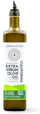Cobram Estate Classic 100% California Extra Virgin Olive Oil, First Cold Pressed, Non-GMO, Keto Friendly, High in Antioxidants, Fresh & Fruity, 750ml Bottle