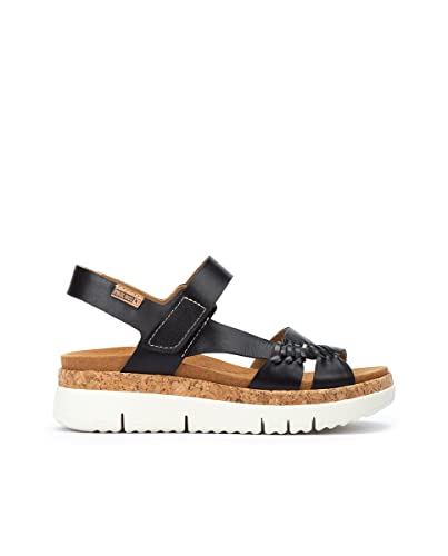 PIKOLINOS Wedge Sandals Leather Palma for Woman Black
