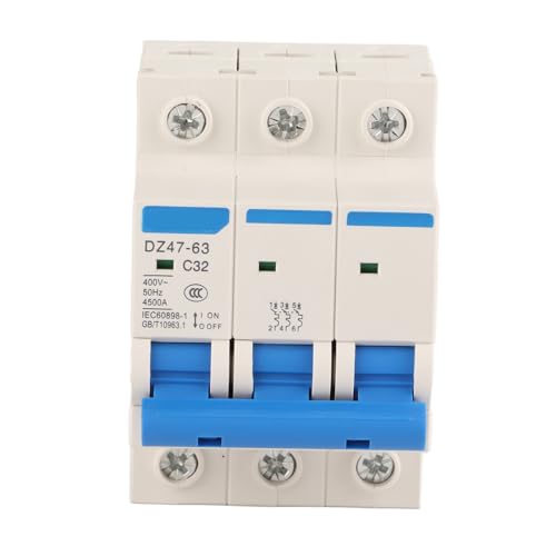 T Disyuntor DZ47‑63 3P 32A 400V de Fuga a Tierra Interruptor en Miniatura