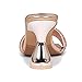 OHXZTX Women's Rhinestone Chunky Heel Mules Sandals Square Open Toe Slip On Kitten Heeled Backless Slides Slippers Fashion Wedges Pumps Dress Shoes Sexy Champagne PU Size US 10 CN 41
