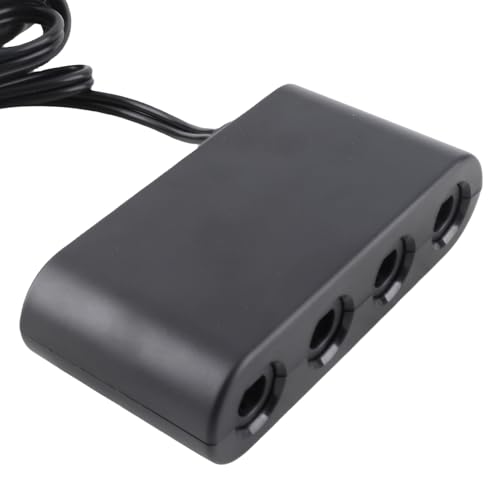 GC Controller Adapter, 4 Anschlüsse, 3 in 1 Gaming Controller Adapter für Switch für Wii U PC, GC Griffkonverter mit Turobo Funktion für Gamer