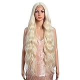Style Icon 36' Lace Front Wigs Super Long Loose Wave Wig With Baby Hair 130% Density Synthetic Wig (36 Inch, 613)