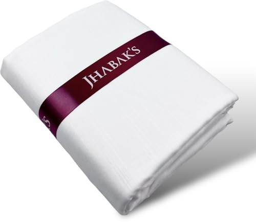 Image of JHABAK'S Men's 100% Pure Cotton Unstitched 1.7 Meters Shirt Piece - 3.25 Meters Suit Fabric Set with Cufflinks (Multicolour, All Weather Fabric, Attractive Box)