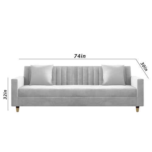 Image of Casaliving Garcia 3+2 Seater Sofa Set for Living Room (Grey)