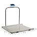 Brecknell Wheelchair Scale, 1000 lb Capacity, LCD Display, Easy & Simple to Use, Steel Construction, Low Profile, Handles & Wheels, Battery or AC Power