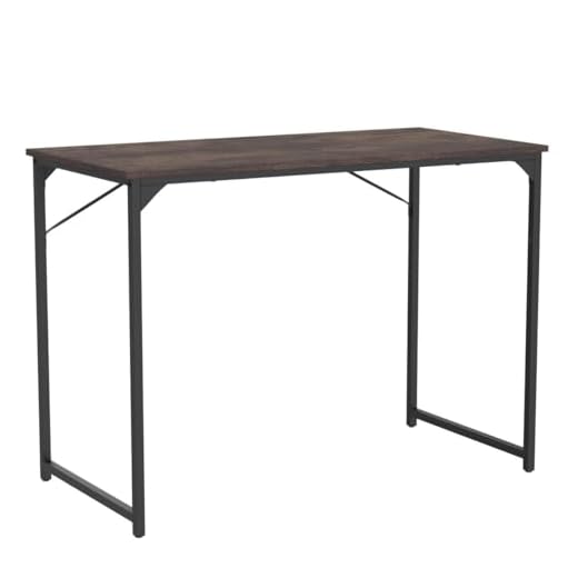 PayLessHere Computer Desk 39'', Modern Writing Desk, Simple Study Table, Industrial Office Desk, Sturdy Laptop Table for Home Office, Brown