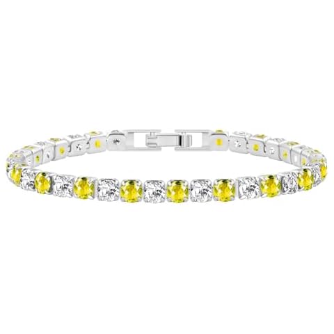 Tobestu 4mm Yellow White Tennis Bracelet Cover
