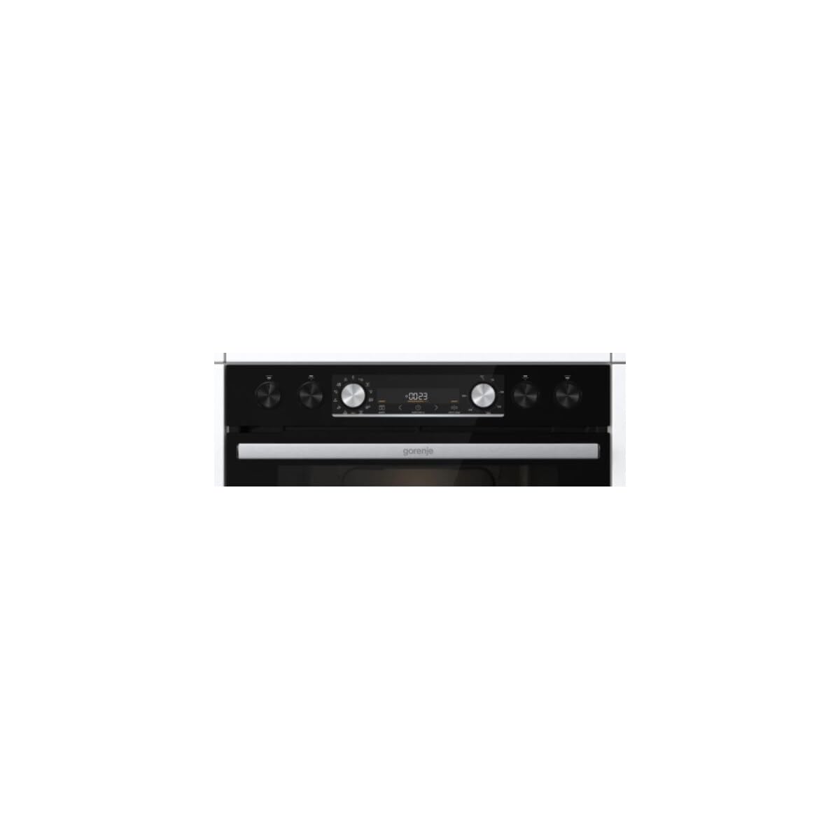 Gorenje Einbau-Herd-Set 4 mit Glaskeramik-Kochfeld, Heißluft, 77 Liter, ExtraSteam, GentleClose, EcoClean, AirFry, PizzaMode, PerfectGrill, Teleskopauszüge, Schwarz