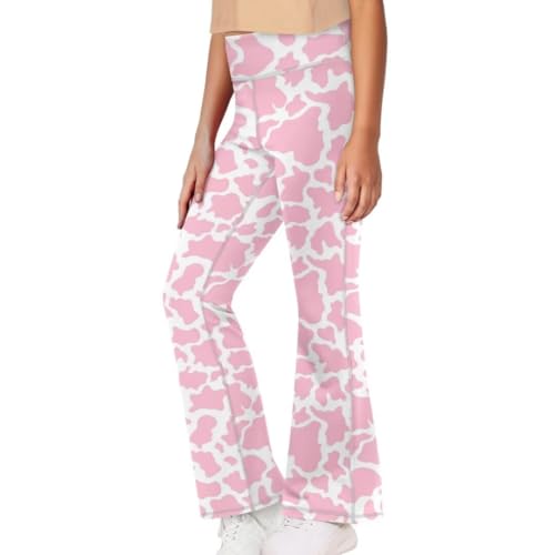 Image of Girls Flare Leggings 5-14T Cute Bell Bottoms for Girl Yoga Pants for Gym